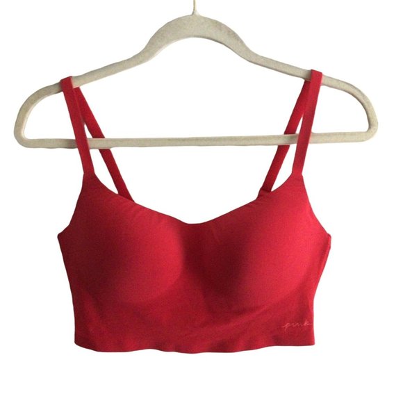 PINK Victoria's Secret Other - PINK Victoria's Secret Women's Sz L Red Pullover Wireless Lightly Lined Bra